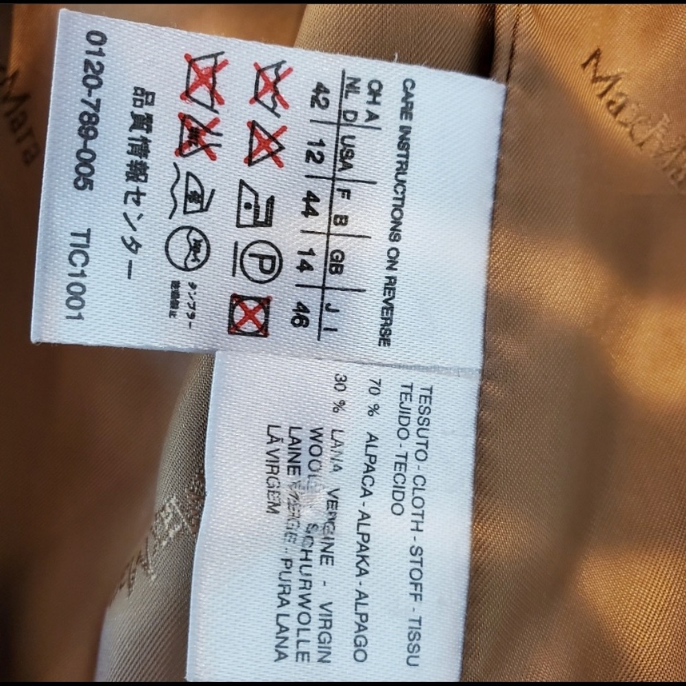 🚫⛔️SOLD⛔️🚫MaxMara Alpaca Wool icon coat Size 12 - Picture 8 of 14